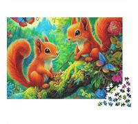 Écureuil Puzzle 1000 Pièces - Challenge Zen, Carte Géographique À Assembler, Poster Inclus, Cadeau Éducatif, 52x38cm/1000pcs