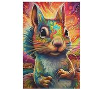 écureuil Puzzle Adulte 1000 Pièces Artisanat Cadeau Famille Puzzles Classique 3D Puzzle Jouet en Bois Cadeau Unique Décoration Intérieure （78×53cm）