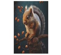 écureuil Puzzle Adulte 1000 Pièces Artisanat Cadeau Famille Puzzles Classique 3D Puzzle Jouet en Bois Cadeau Unique Décoration Intérieure （78×53cm）
