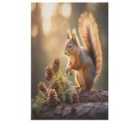 Écureuil Puzzle Adulte 1000 Pièces Artisanat Cadeau Famille Puzzles Jouet en Bois Cadeau Unique Décoration Intérieure 78×53cm