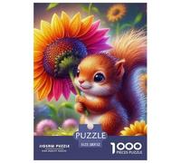 écureuil, Puzzle De 1000 Pièces, Activité Cérébrale Immersive Améliorant Observation Raisonnement Et Endurance, Moment Agréable pour Se Détendre Ou Se Challenger, Adapté Aux 12 Ans Et Plus, 52x38cm/