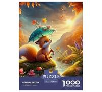écureuil, Puzzle De 1000 Pièces, Activité Sociale Interactive Encourageant Collaboration Et Challenge, Idéal pour Jeux Familiaux Ou Sessions Entre Amis, Adapté Aux 12 Ans Et Plus, 70x50cm/1000pcs