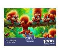 écureuil, Puzzle De 1000 Pièces, Activité Sociale Interactive Encourageant Collaboration Et Challenge, Idéal pour Jeux Familiaux Ou Sessions Entre Amis, Adapté Aux 12 Ans Et Plus, 52x38cm/1000pcs