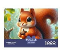 écureuil, Puzzle De 1000 Pièces, Activité Sociale Interactive Encourageant Collaboration Et Challenge, Idéal pour Jeux Familiaux Ou Sessions Entre Amis, Adapté Aux 12 Ans Et Plus, 52x38cm/1000pcs