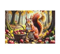 Écureuil Puzzle en Bois 1000 Pièces pour Adultes Et EnfFourmis, Puzzles Impossible, Jeu De Patience Coloré, À Partir De 12 Ans （75×50cm）