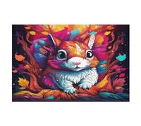 Écureuil Puzzle en Bois 1000 Pièces pour Adultes Et EnfFourmis, Puzzles Impossible, Jeu De Patience Coloré, À Partir De 12 Ans （75×50cm）
