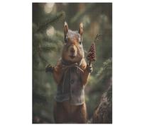Écureuil Puzzles Adulte 1000 Pieces Cadeau Famille Puzzle Classique 3D EnfantsJouet en Bois Cadeau Unique 78×53cm