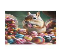 Écureuil Puzzles Adulte 1000 Pieces Cadeau Famille Puzzle Classique 3D EnfFourmisJouet en Bois Cadeau Unique （75×50cm）
