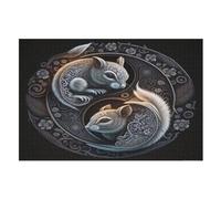 écureuil Puzzles Adulte 1000 Pieces Cadeau Famille Puzzle Classique 3D Puzzle EnfantsJouet en Bois Cadeau Unique Décoration Intérieure （75×50cm）