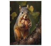 Écureuil Puzzles Adulte 300 Pieces Cadeau Famille Puzzle Classique 3D EnfantsJouet en Bois Cadeau Unique 42×30cm