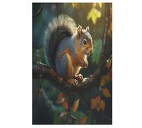 Écureuil Puzzles De 1000 Pièces, Puzzle pour Adultes en Bois, Jeu D'adresse Toute La Famille, 78×53cm