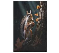 Écureuil Puzzles en Bois 1000 Pièces pour Adultes, Matériaux Recyclables De Qualité Supérieure Puzzle, Jeu en Famille, 78×53cm