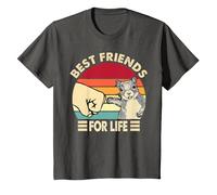 Écureuil rétro Vintage Best Friend for Life T-Shirt, Enfant, Asphalte, 6 Ans