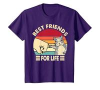 Écureuil rétro Vintage Best Friend for Life T-Shirt, Enfant, Violet, 8 Ans