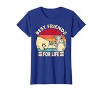 Écureuil rétro Vintage Best Friend for Life T-Shirt, Femme, Bleu Royal, XL