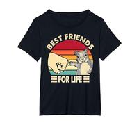 Écureuil rétro Vintage Best Friend for Life T-Shirt, Femme Grandes Tailles, Noir, 1X
