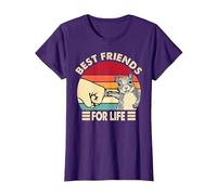 Écureuil rétro Vintage Best Friend for Life T-Shirt, Femme, Violet, M