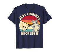 Écureuil rétro Vintage Best Friend for Life T-Shirt, Homme, Bleu Marine, XXL