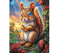 Écureuil serrant des Noisettes 1000 Pièces Puzzle Collectionneur en Carton Rigide sans Déformation Animaux fantastiques d'animaux Sauvages Très Difficile Motif Complexe Décoration Murale Qualité Pre