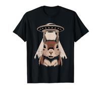 Écureuil UFO Enlèvement Théorie du Complot Animal T-Shirt Graphique avec Valeur