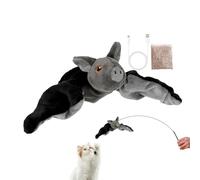 Écureuil volant - Jouet mignon souris avec ailes battantes | Jouets couineurs intelligents, ailes battantes automatiques, jouet électrique interactif activé par le mouvement, jouet pour chat pour tous