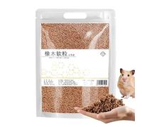 Écureuils Souris Lapin Gerbilles - Base de nidification en fibre de chêne de 9,8 x 7,9 x 3,9 pouces, litière animale douce et absorbante, matériau de sol en cage naturel avec configuration de l'