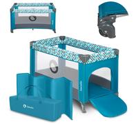 lionelo Stefi lit Bebe Bebe jusqu'à 15 kg, entrée latérale, Dispositif de Protection Contre Le Pliage accidentel LockGuard, système de Pliage Rapide, Sac de Transport (Turquoise)