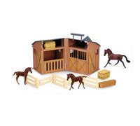 Ecurie de jeu avec animaux et accessoires - Collecta - 11-pièces