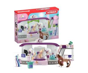 Écurie Salon de Beauté Sofia's Beauties avec Accessoires de Pansage et Figurines Chevaux - Coffret de 99 Pieces