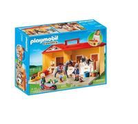 Ecurie transportable - PLAYMOBIL - 71393 - 3 personnages - 2 chevaux - Accessoires inclus