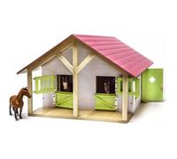 Écuries de ferme avec 2 compartiments et 1 atelier 1:24 - KIDS GLOBE - Enfant - Rose - Plastique - Résine