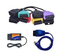 ECUSCAN Elm OBD KKL Câble de Diagnostic ABS OBDii pour Voitures Italiennes + CAN327 4 adaptateurs Kit d'interface complète