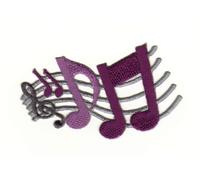 Écusson à coudre ou à repasser - Motif clé de sol