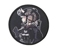 Écusson à scratch, motif de dessin animé Tactical Girl Morale Militaire Patch Impression Insigne Bandes Velcro pour le bricolage, les sacs à dos, vestes, jeans, casquettes, vêtements