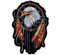 ecusson aigle capteur de reve indien us usa moto biker eagle thermocollant grand format 30x21cm patche badge