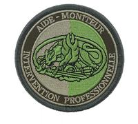 Ecusson AMIP Aide-Moniteur Intervention Professionnelle Vert de la Gendarmerie Nationale Sur Scratch