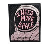 Écusson Astronaute Patch Thermocollant Besoin d'Espace badge explorateur à thermocoller transfert space à coller au fer à repasser applique brodé à coudre t-shirt gilet veste vêtement 8,4x6,8cm