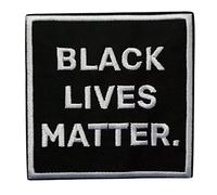 Écusson Black Live Matter Patch Thermocollant Paix Badge Amour à Thermocollé au fer à repasser applique brodé à coudre décoration réparation vêtement veste t-shirt femme homme 9x9cm