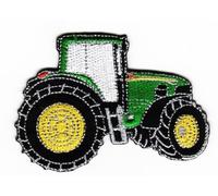 Écusson brodé à coudre et thermocollant, badge au motif de tracteur vert