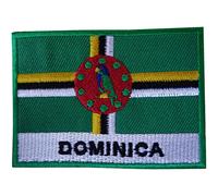 Écusson brodé à coudre ou à repasser avec le drapeau de la Dominique des Caraïbes