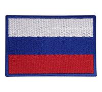 Écusson brodé à coudre ou à repasser avec le drapeau de la Russie - ELLU - 1 pièce - Rectangulaire - Patch - Patch - patch - Drapeau national