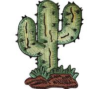 Écusson brodé à coudre ou à repasser en forme de cactus