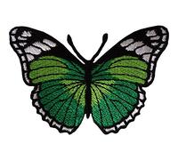 Écusson brodé à coudre ou à repasser Motif papillon Vert
