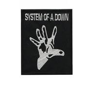 Écusson brodé à coudre ou à repasser Motif "System of A Down" Argenté