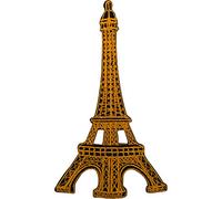 Écusson brodé à coudre ou à repasser Motif Tour Eiffel - ELLU - Jaune - Rectangulaire - Patch brodé - 5.7 cm x 10.1 - Classique - France