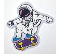 Écusson brodé à coudre ou à repasser pour le skateboard, veste, chemise, astronaute
