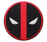 Écusson brodé à coudre ou à thermocoller Real Empire - Motif logo du film de super-héros Deadpool - Pour costume, t-shirt, sac ou veste - Référence : 414