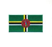 Écusson brodé à coudre ou thermocollant Drapeau national Dominica