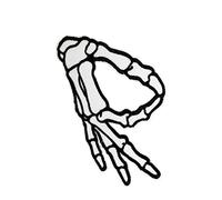 Écusson brodé à coudre ou thermocollant Motif tête de squelette