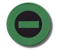 Écusson brodé à repasser avec bande négative de type O